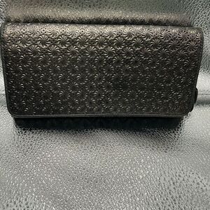 Hiroko Hayashi Women's Chrome Swirl Long Wallet Cardholder Artsy Avant Garde